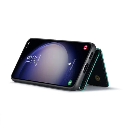 DG.MING M2 Series for Samsung Galaxy S24 FE Case PU+PC+TPU Phone Cover Detachable Wallet