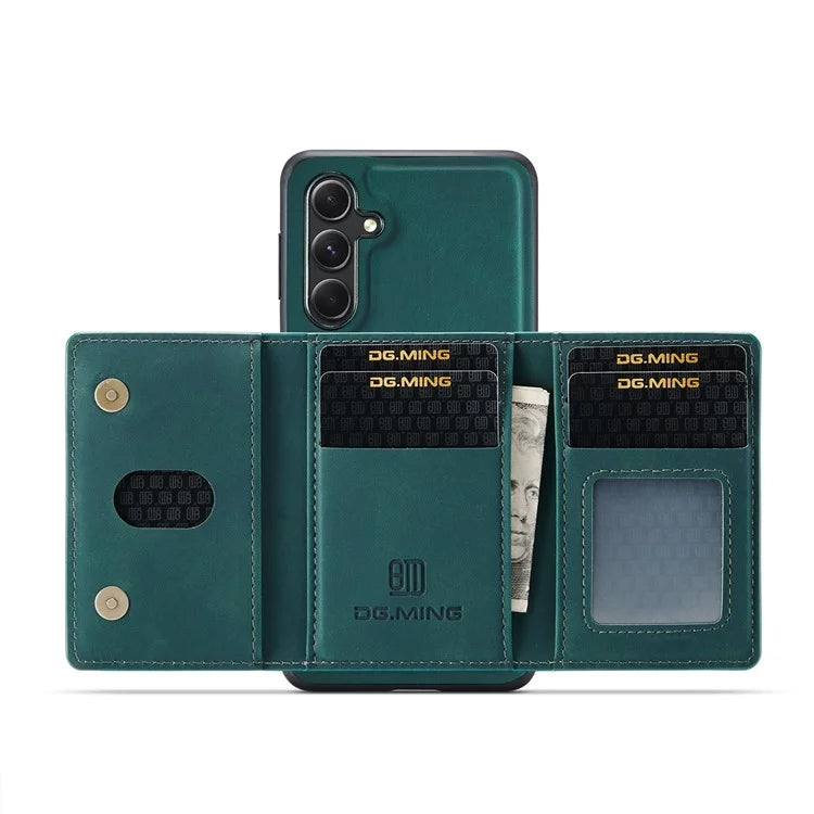 DG.MING M2 Series for Samsung Galaxy S24 FE Case PU+PC+TPU Phone Cover Detachable Wallet
