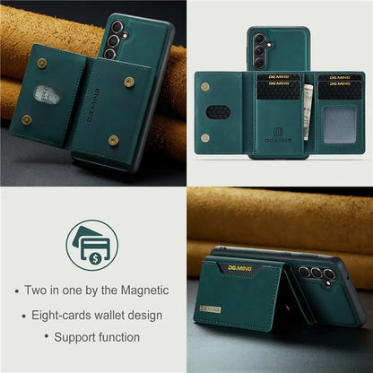 DG.MING M2 Series for Samsung Galaxy S24 FE Case PU+PC+TPU Phone Cover Detachable Wallet