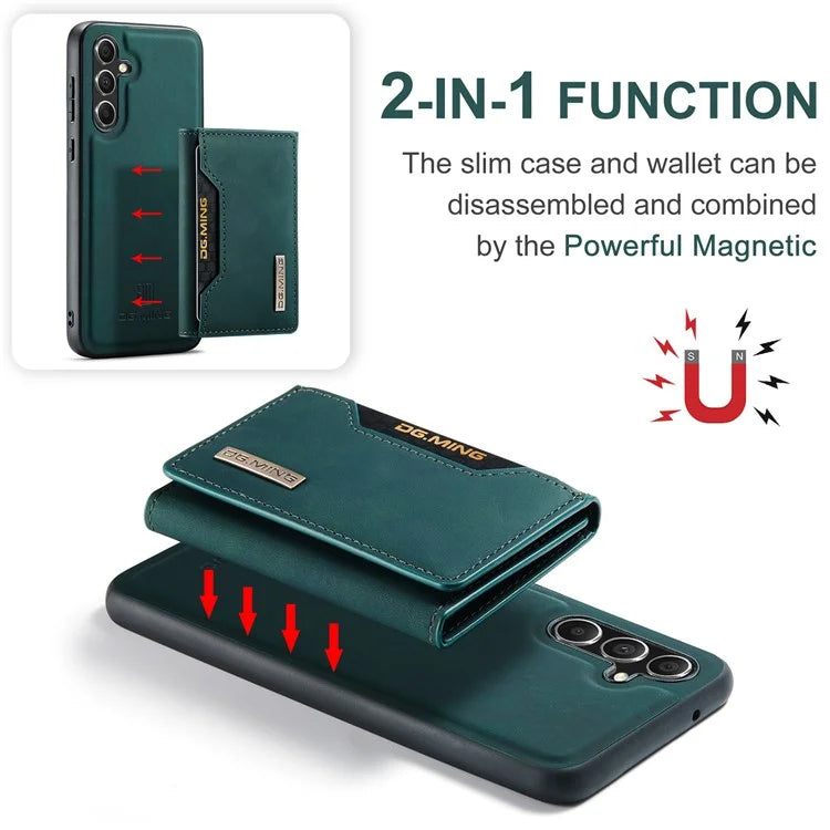 DG.MING M2 Series for Samsung Galaxy S24 FE Case PU+PC+TPU Phone Cover Detachable Wallet