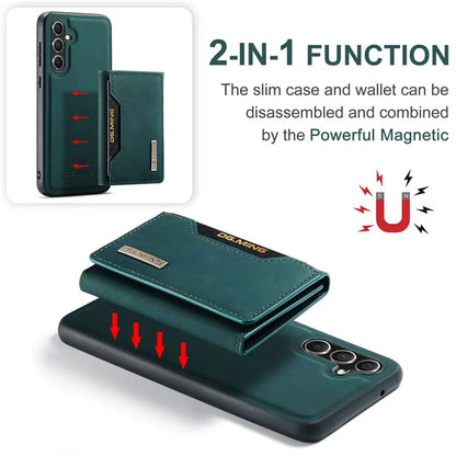 DG.MING M2 Series for Samsung Galaxy S24 FE Case PU+PC+TPU Phone Cover Detachable Wallet