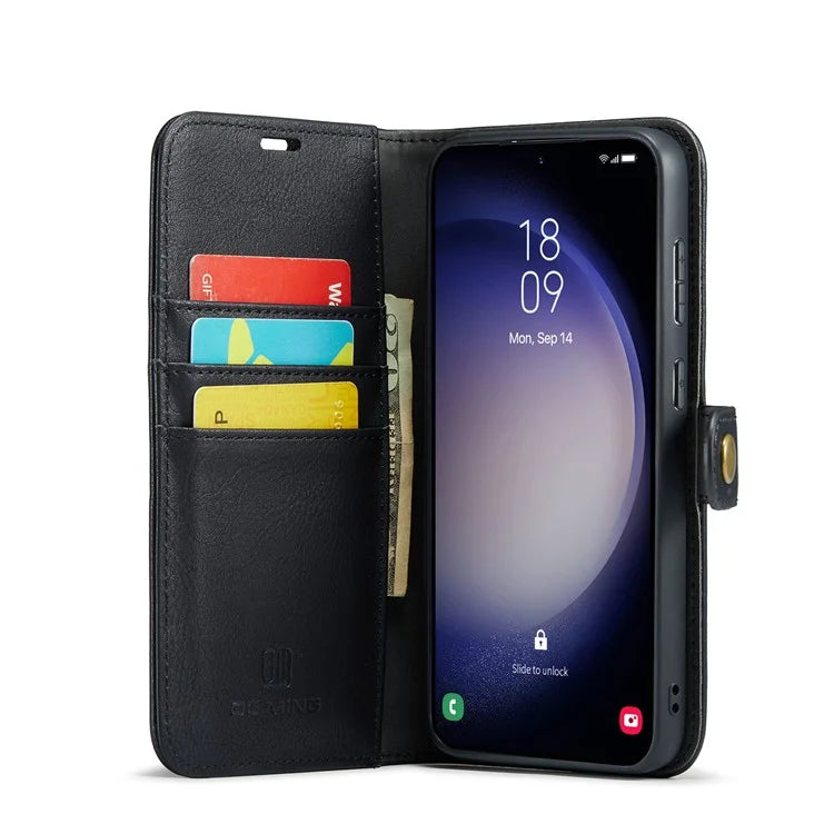DG.MING for Samsung Galaxy S24 FE Case Detachable Split Leather Phone Cover