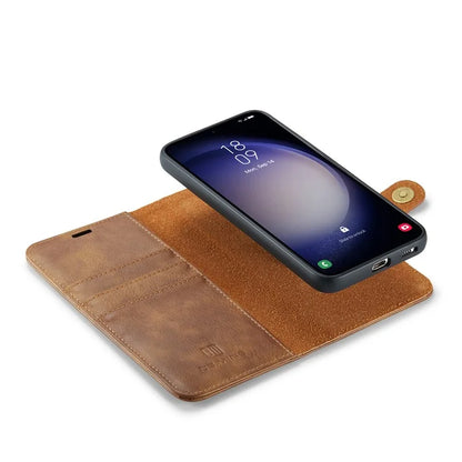 DG.MING for Samsung Galaxy S24 FE Case Detachable Split Leather Phone Cover