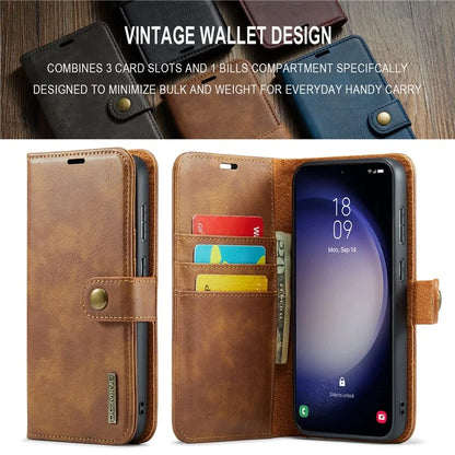 DG.MING for Samsung Galaxy S24 FE Case Detachable Split Leather Phone Cover