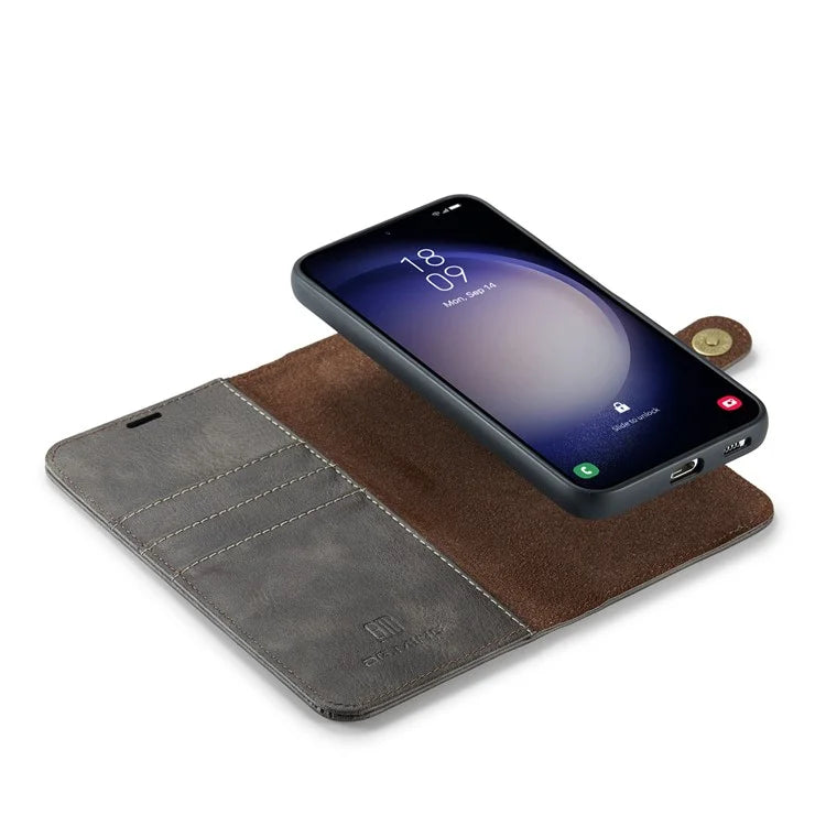 DG.MING for Samsung Galaxy S24 FE Case Detachable Split Leather Phone Cover