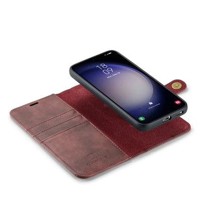 DG.MING for Samsung Galaxy S24 FE Case Detachable Split Leather Phone Cover
