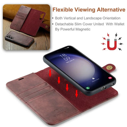 DG.MING for Samsung Galaxy S24 FE Case Detachable Split Leather Phone Cover