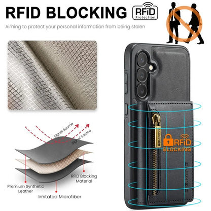 DG.MING M5 Series For Samsung Galaxy S24 FE Case Detachable Magnetic Leather Phone Cover with Card Slots