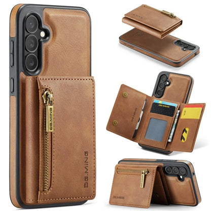 DG.MING M5 Series For Samsung Galaxy S24 FE Case Detachable Magnetic Leather Phone Cover with Card Slots