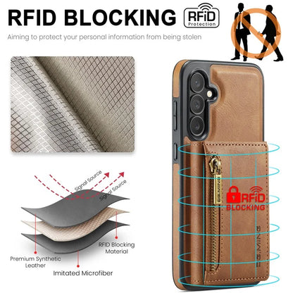 DG.MING M5 Series For Samsung Galaxy S24 FE Case Detachable Magnetic Leather Phone Cover with Card Slots