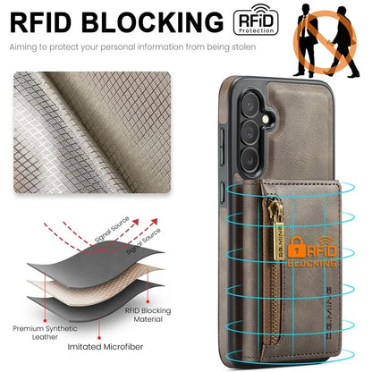 DG.MING M5 Series For Samsung Galaxy S24 FE Case Detachable Magnetic Leather Phone Cover with Card Slots