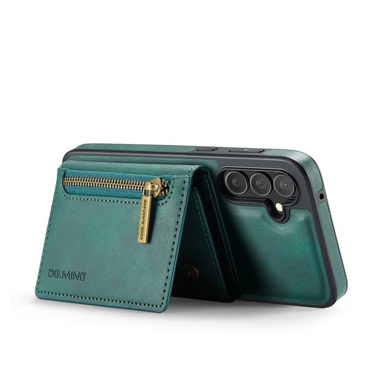 DG.MING M5 Series For Samsung Galaxy S24 FE Case Detachable Magnetic Leather Phone Cover with Card Slots