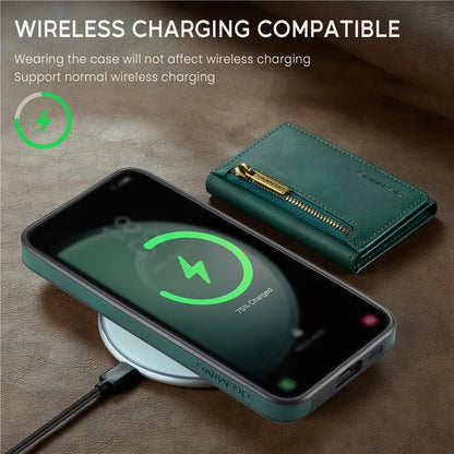 DG.MING M5 Series For Samsung Galaxy S24 FE Case Detachable Magnetic Leather Phone Cover with Card Slots