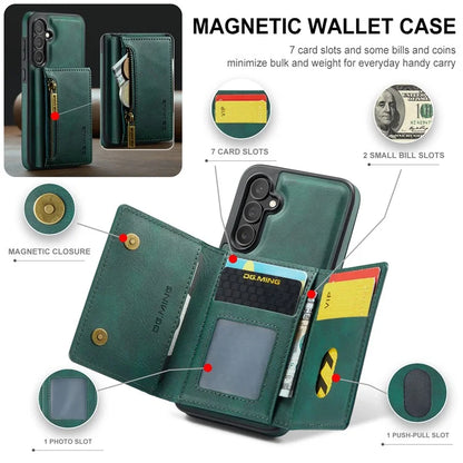 DG.MING M5 Series For Samsung Galaxy S24 FE Case Detachable Magnetic Leather Phone Cover with Card Slots