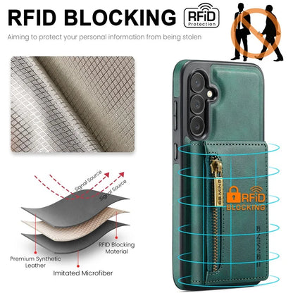 DG.MING M5 Series For Samsung Galaxy S24 FE Case Detachable Magnetic Leather Phone Cover with Card Slots