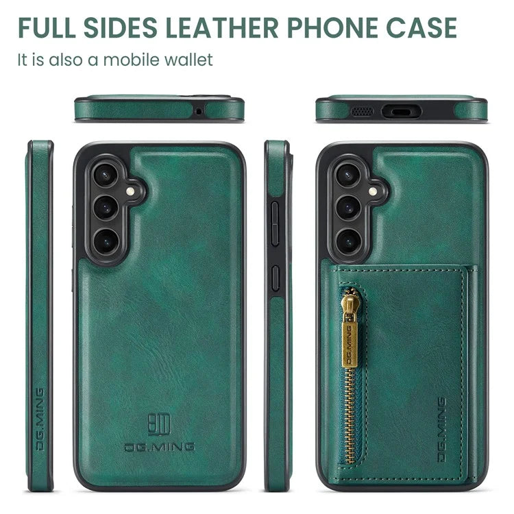 DG.MING M5 Series For Samsung Galaxy S24 FE Case Detachable Magnetic Leather Phone Cover with Card Slots