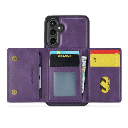 DG.MING M5 Series For Samsung Galaxy S24 FE Case Detachable Magnetic Leather Phone Cover with Card Slots