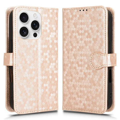 For iPhone 16 Pro Max Wallet Case Dot Pattern Imprint PU Leather Phone Cover