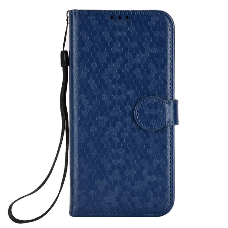 For iPhone 16 Pro Max Wallet Case Dot Pattern Imprint PU Leather Phone Cover