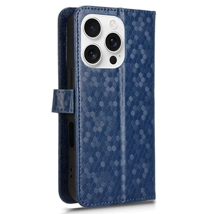 For iPhone 16 Pro Max Wallet Case Dot Pattern Imprint PU Leather Phone Cover