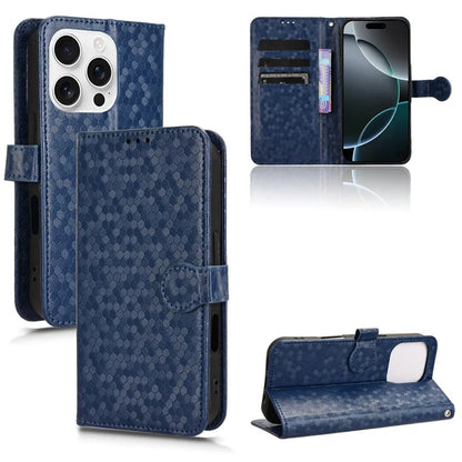 For iPhone 16 Pro Max Wallet Case Dot Pattern Imprint PU Leather Phone Cover