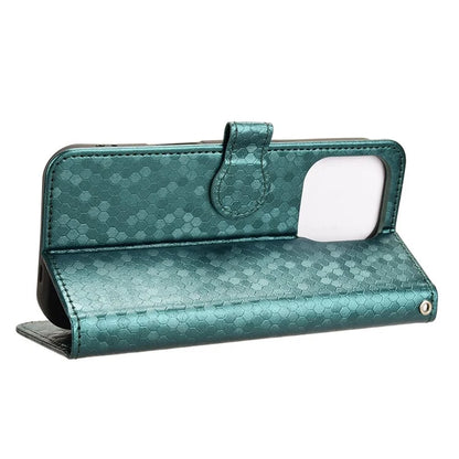 For iPhone 16 Pro Wallet Case Dot Pattern Imprint PU Leather Phone Cover