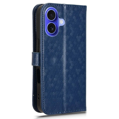 For iPhone 16 Wallet Case Dot Pattern Imprint PU Leather Phone Cover