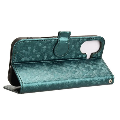 For iPhone 16 Wallet Case Dot Pattern Imprint PU Leather Phone Cover