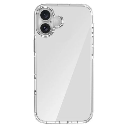 For iPhone 16 Plus Case Airbag Design PC+TPU Clear Protective Phone Cover