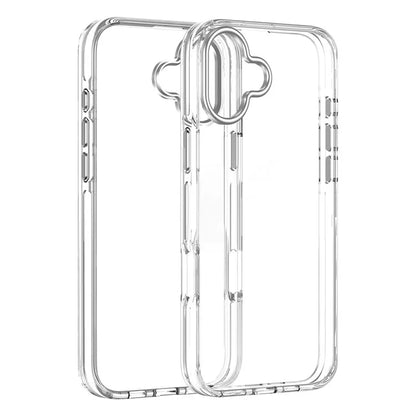 For iPhone 16 Plus Case Airbag Design PC+TPU Clear Protective Phone Cover