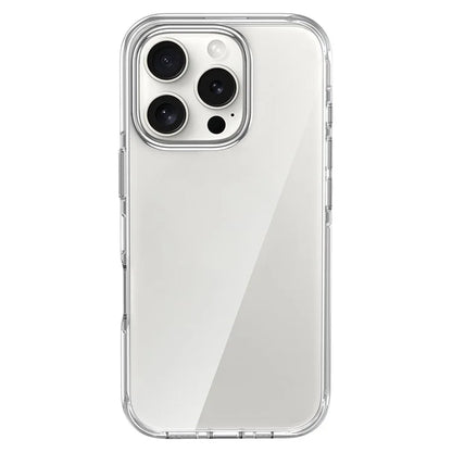 For iPhone 16 Pro Case Airbag Design PC+TPU Clear Protective Phone Cover