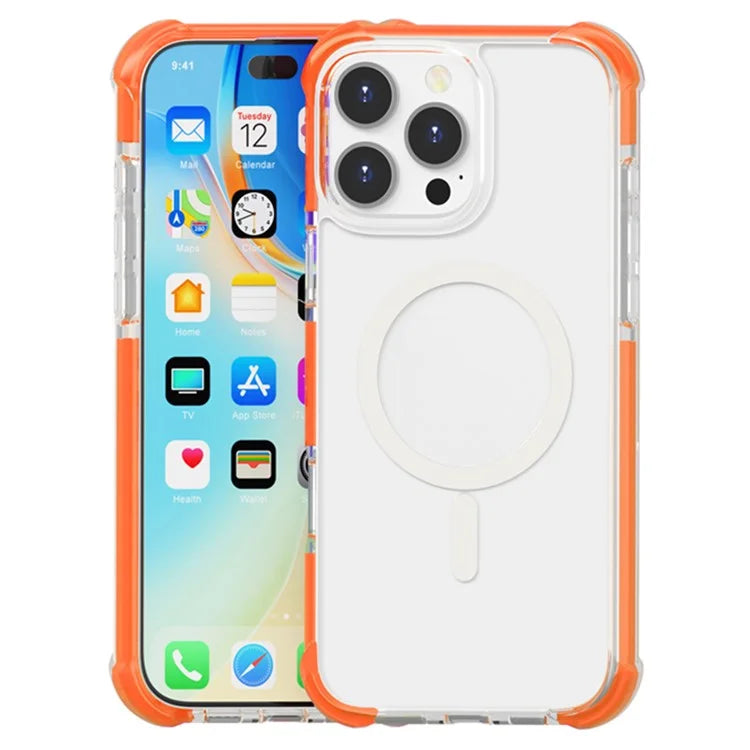 For iPhone 16 Pro Max Case Compatible with MagSafe Reinforced Corners TPU+Acrylic+TPE Phone Cover
