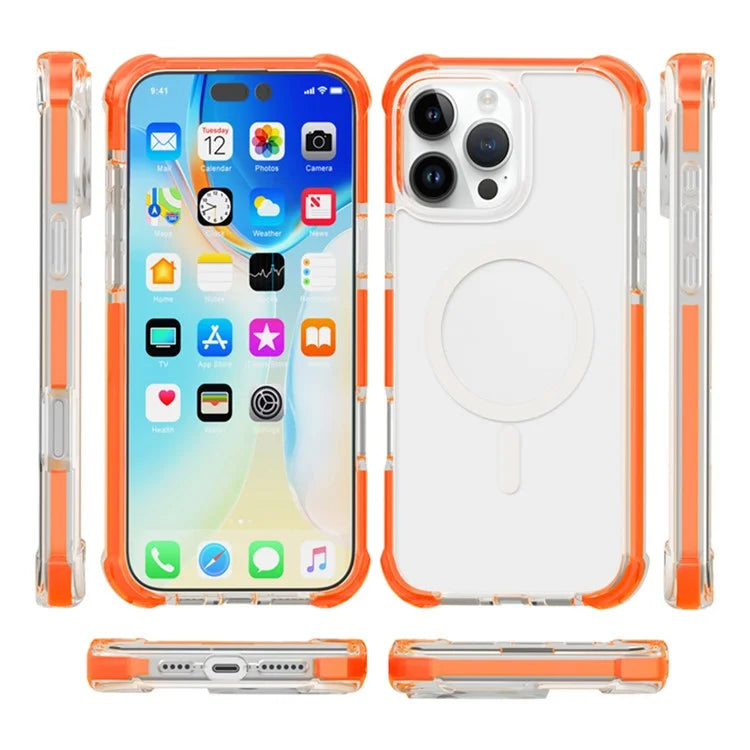 For iPhone 16 Pro Max Case Compatible with MagSafe Reinforced Corners TPU+Acrylic+TPE Phone Cover