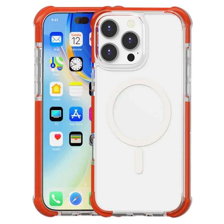 For iPhone 16 Pro Max Case Compatible with MagSafe Reinforced Corners TPU+Acrylic+TPE Phone Cover