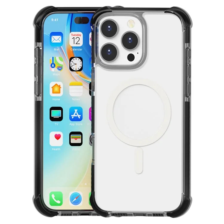 For iPhone 16 Pro Max Case Compatible with MagSafe Reinforced Corners TPU+Acrylic+TPE Phone Cover