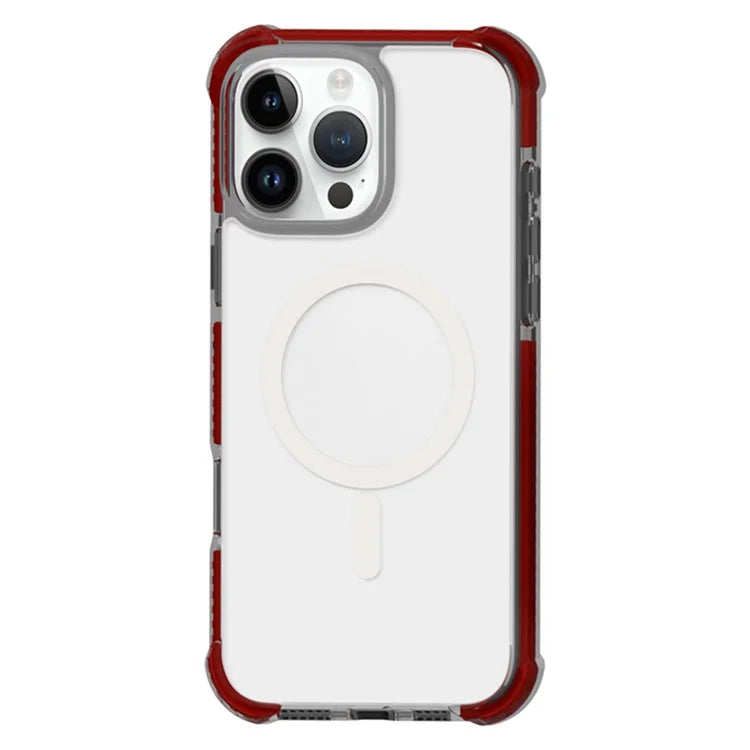 For iPhone 16 Pro Max Case Compatible with MagSafe Reinforced Corners TPU+Acrylic+TPE Phone Cover