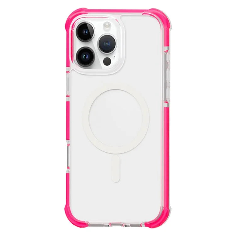 For iPhone 16 Pro Max Case Compatible with MagSafe Reinforced Corners TPU+Acrylic+TPE Phone Cover