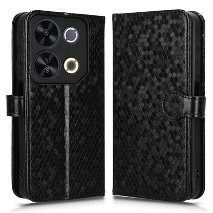 For itel P65 4G P671L Wallet Case Dot Pattern Imprint PU Leather Phone Cover