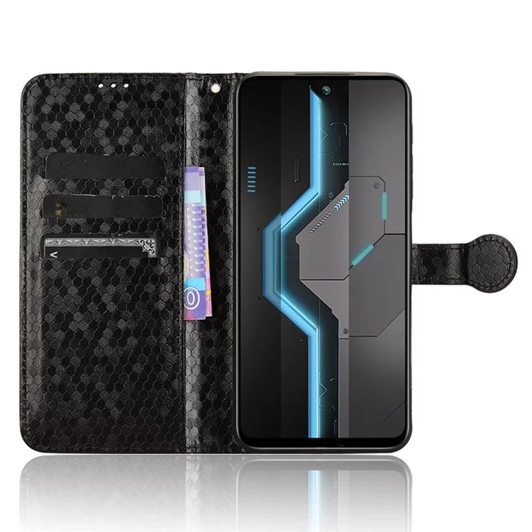 For itel P65 4G P671L Wallet Case Dot Pattern Imprint PU Leather Phone Cover