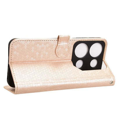For itel P65 4G P671L Wallet Case Dot Pattern Imprint PU Leather Phone Cover