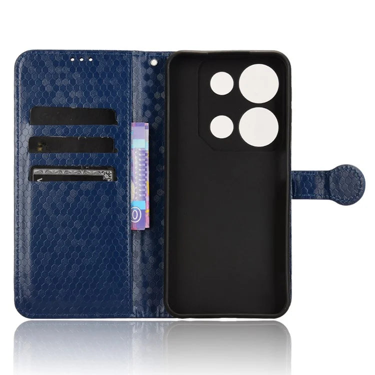 For itel P65 4G P671L Wallet Case Dot Pattern Imprint PU Leather Phone Cover