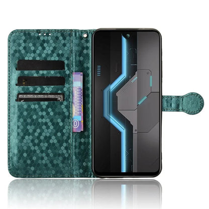 For itel P65 4G P671L Wallet Case Dot Pattern Imprint PU Leather Phone Cover