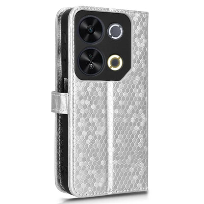 For itel P65 4G P671L Wallet Case Dot Pattern Imprint PU Leather Phone Cover