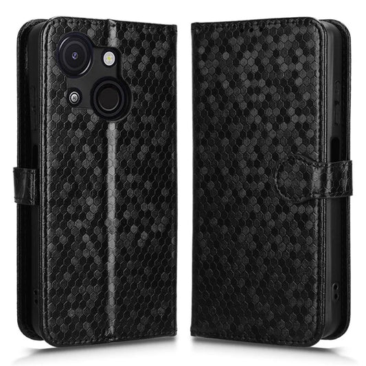 For itel A50C Wallet Case Dot Pattern Imprint PU Leather Phone Cover