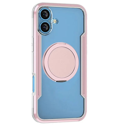 Thunder 1 Series For iPhone 16 Plus Case Rotating Magnetic Kickstand PC+TPU Phone Cover