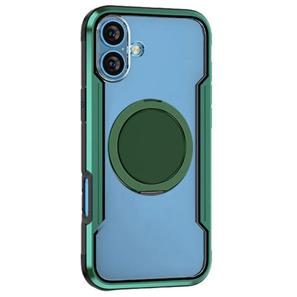 Thunder 1 Series For iPhone 16 Case Rotating Magnetic Kickstand PC+TPU Phone Cover