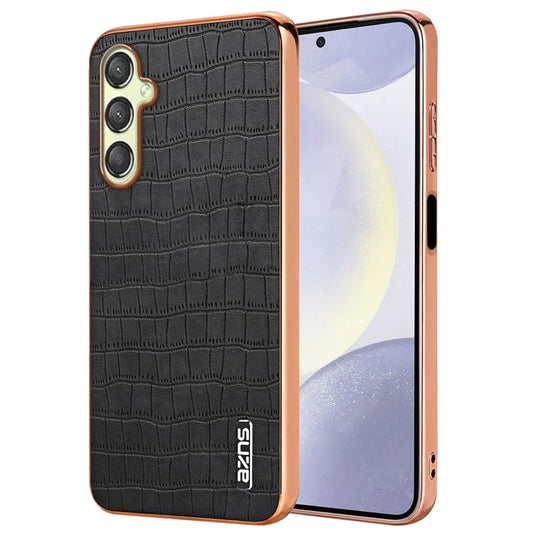 AZNS For Samsung Galaxy A16 5G Case Electroplating Crocodile Texture PU+TPU Phone Cover