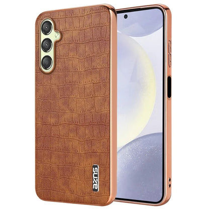 AZNS For Samsung Galaxy A16 5G Case Electroplating Crocodile Texture PU+TPU Phone Cover