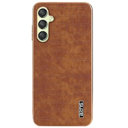 AZNS For Samsung Galaxy A16 5G Case Electroplating Crocodile Texture PU+TPU Phone Cover