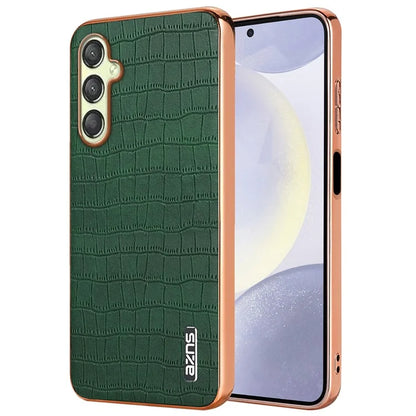 AZNS For Samsung Galaxy A16 5G Case Electroplating Crocodile Texture PU+TPU Phone Cover